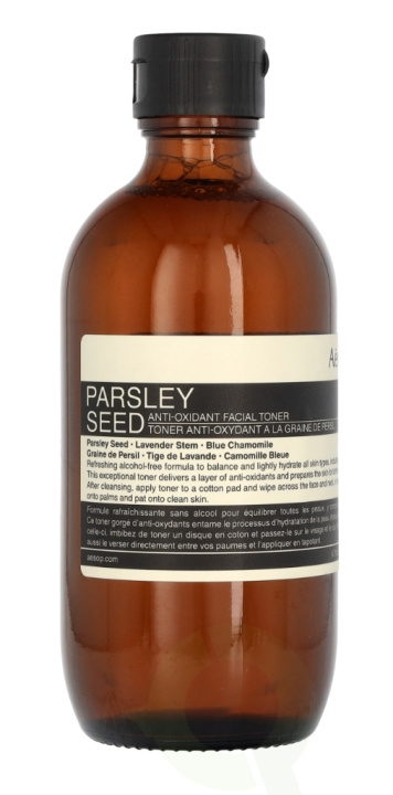 AESOP Parsley Seed Anti Oxidant Facial Toner 200 ml ryhmässä KAUNEUS JA TERVEYS / Ihonhoito / Kasvot / Seerumit iholle @ TP E-commerce Nordic AB (C79537)