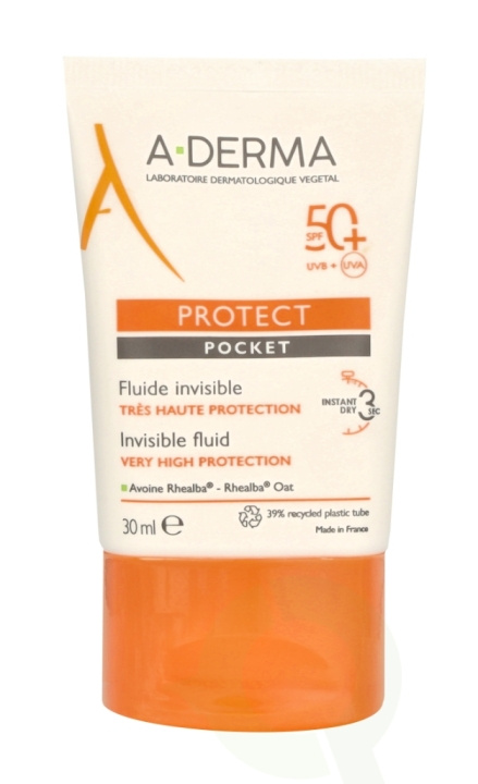 A-Derma Protect Pocket Invisible Fluid SPF50+ 30 ml ryhmässä KAUNEUS JA TERVEYS / Ihonhoito / Rusketus / Aurinkosuoja @ TP E-commerce Nordic AB (C79551)