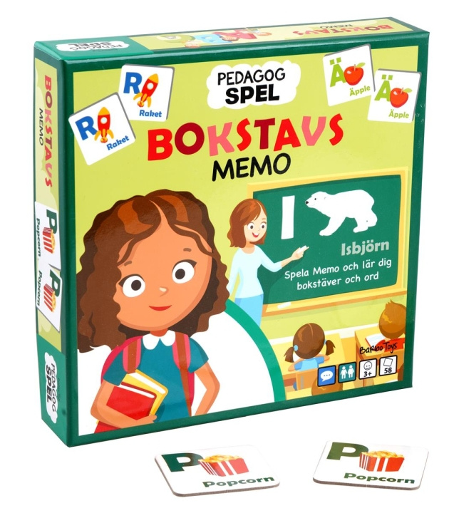 Barbo Toys Barbo Classic Pedagog Spel Bokstavsmemo (SE) ryhmässä LELUT, TUOTTEET LAPSILLE JA VAUVOILLE / Leikkikalut, Askartelu &Pelit / Seurapelit / Lasten pelit @ TP E-commerce Nordic AB (C79756)