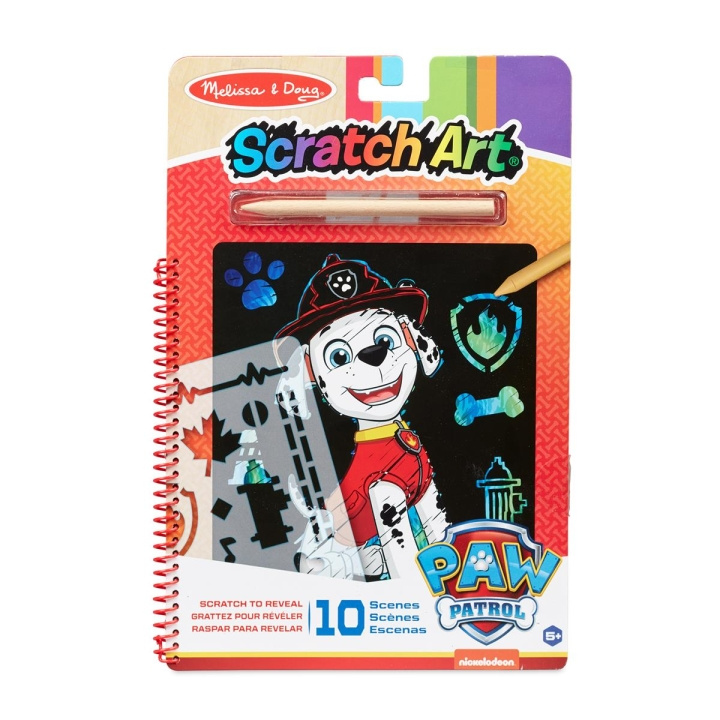 Melissa & Doug Scratch Art Pad Paw Patrol Marshall ryhmässä URHEILU, VAPAA-AIKA JA HARRASTUS / Harrastus / Maalaa ja piirrä / Taidetta raaputtaen @ TP E-commerce Nordic AB (C79784)