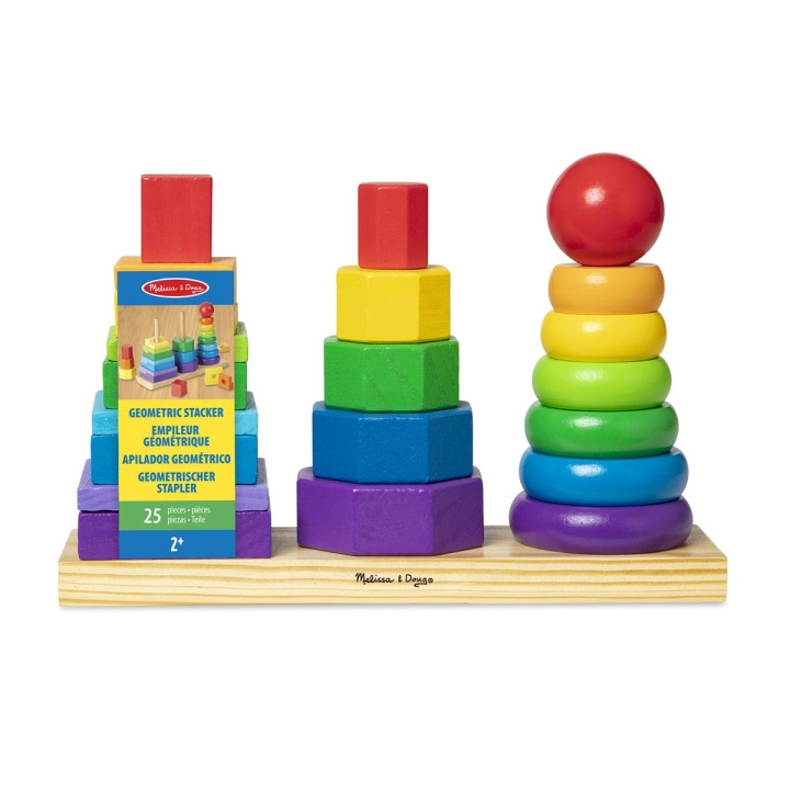 Melissa & Doug Puinen pinoaja geometrinen ryhmässä LELUT, TUOTTEET LAPSILLE JA VAUVOILLE / Lelut vauvoille (0-3v) / Toiminnalliset lelut @ TP E-commerce Nordic AB (C79788)