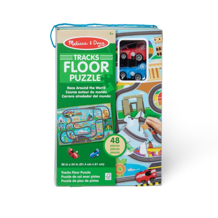 Melissa & Doug Lattia Puzzle & Play Set Race Track ryhmässä LELUT, TUOTTEET LAPSILLE JA VAUVOILLE / Leikkikalut, Askartelu &Pelit / Palapelit @ TP E-commerce Nordic AB (C79856)