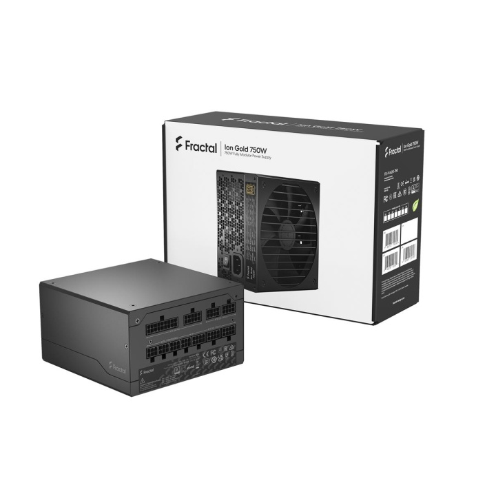 Fractal Design ION 750W - 80+ Gold ryhmässä TIETOKOONET & TARVIKKEET / Tietokoneen komponentit / Virtalähde/PSU @ TP E-commerce Nordic AB (C79901)