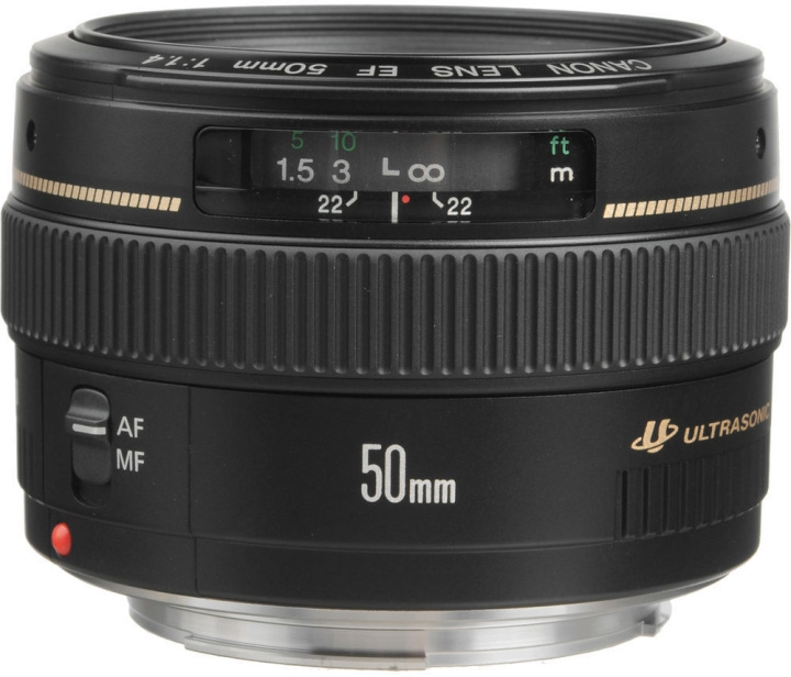 Canon EF 50mm f/1.4 USM -normaaliobjektiivi ryhmässä KODINELEKTRONIIKKA / Valokuvat & Videot / Valokuvauslaitteet / Kameran linssit ja tarvikkeet @ TP E-commerce Nordic AB (C80012)