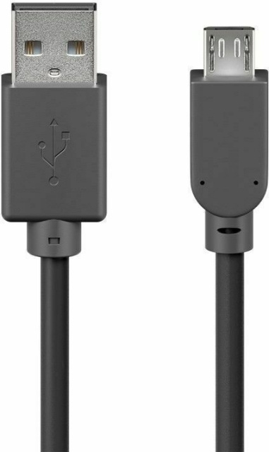 Cablexpert USB-A - Micro-B -kaapeli, 1,8 m, musta ryhmässä TIETOKOONET & TARVIKKEET / Kaapelit & Sovittimet / USB / Micro-USB @ TP E-commerce Nordic AB (C80185)