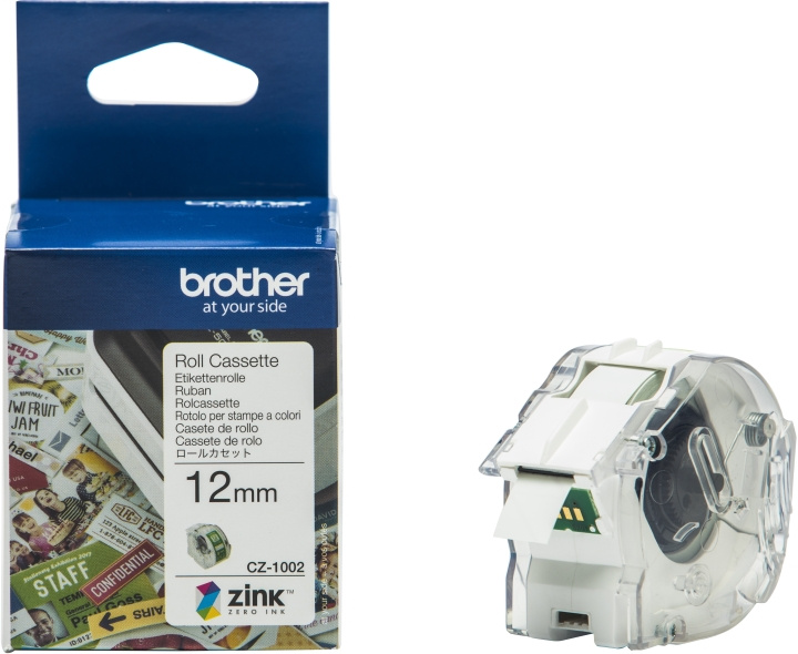 Brother CZ1002 -tarranauha, 12 mm x 5 m, valkoinen ryhmässä TIETOKOONET & TARVIKKEET / Tulostimet & Tarvikkeet / Tulostimet / Tarratulostimet & Tarvikkeet / Teippi @ TP E-commerce Nordic AB (C80189)