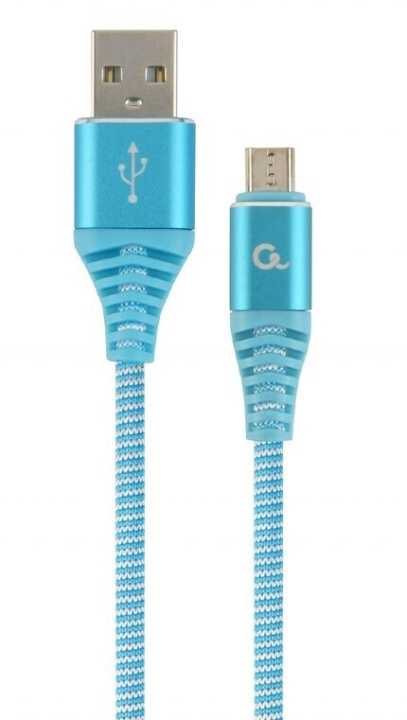 Cablexpert MicroUSB - USB kaapeli, 2 m, turkoosi ryhmässä TIETOKOONET & TARVIKKEET / Kaapelit & Sovittimet / USB / Micro-USB @ TP E-commerce Nordic AB (C80215)