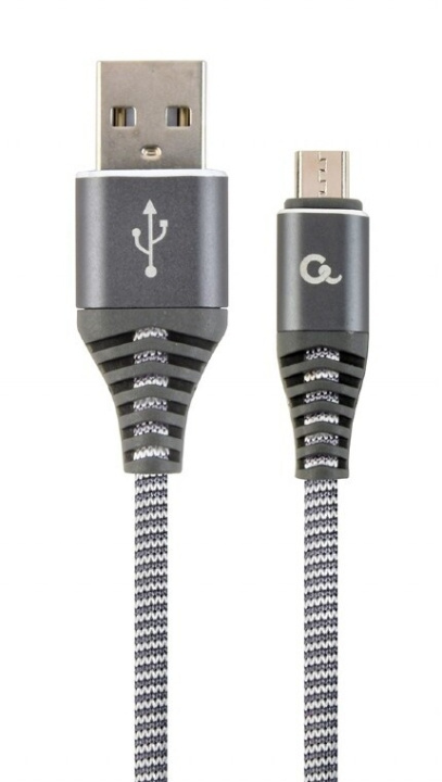 Cablexpert MicroUSB - USB kaapeli, 1 m, harmaa ryhmässä TIETOKOONET & TARVIKKEET / Kaapelit & Sovittimet / USB / Micro-USB @ TP E-commerce Nordic AB (C80219)