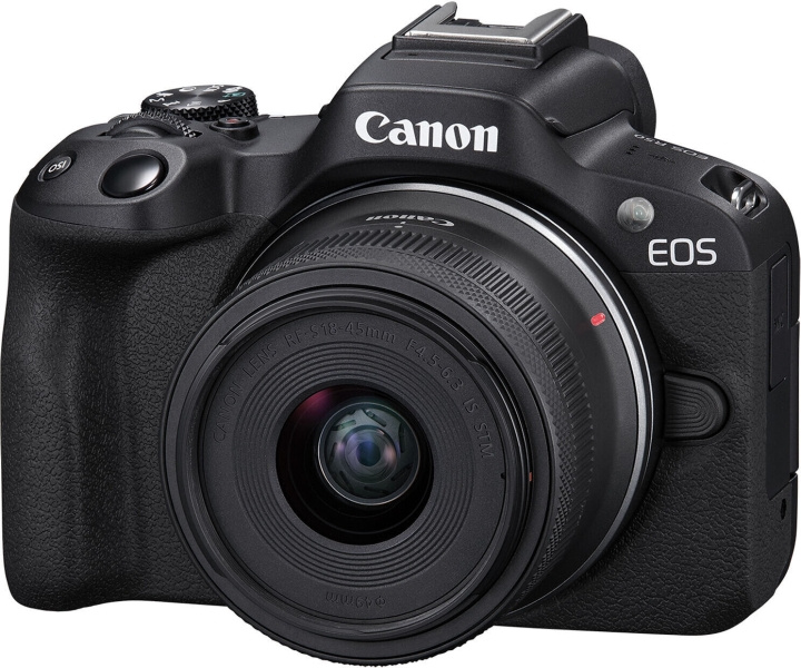 Canon EOS R50 -järjestelmäkamera + 18-45 mm objektiivi ryhmässä KODINELEKTRONIIKKA / Valokuvat & Videot / Kamerat @ TP E-commerce Nordic AB (C80361)