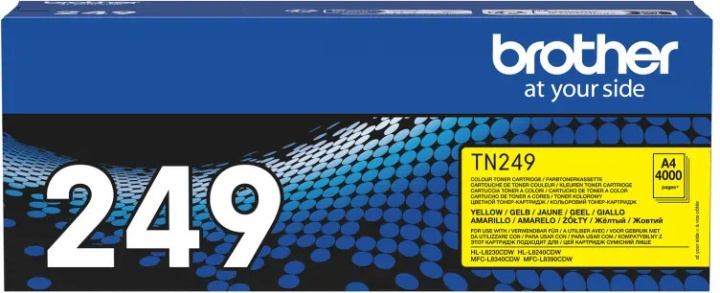 Brother TN249Y -laservärikasetti, keltainen ryhmässä TIETOKOONET & TARVIKKEET / Tulostimet & Tarvikkeet / Musteet ja väriaineet / Mustepatruunat / Brother @ TP E-commerce Nordic AB (C80405)