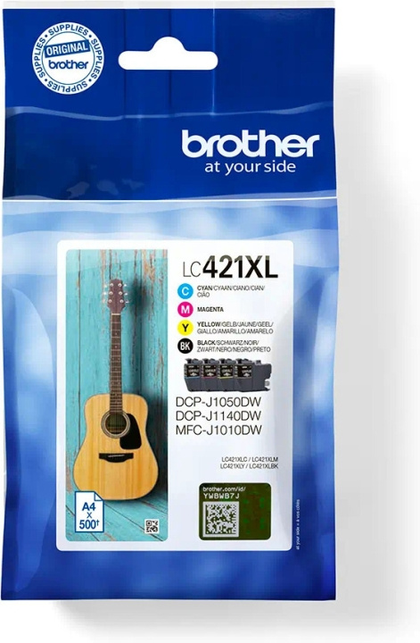 Brother LC421XLVALDR -mustekasettipakkaus, 4 väriä ryhmässä TIETOKOONET & TARVIKKEET / Tulostimet & Tarvikkeet / Musteet ja väriaineet / Mustepatruunat / Brother @ TP E-commerce Nordic AB (C80494)