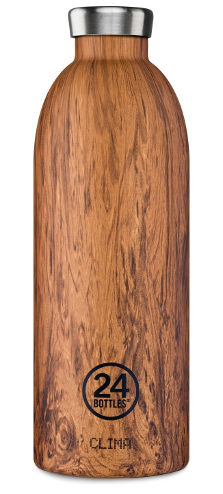 24Bottles - Clima-pullo 0,85 L - Sequoia Wood Print (24B437) ryhmässä URHEILU, VAPAA-AIKA JA HARRASTUS / Ulkoilu / Termos- ja vesipullot @ TP E-commerce Nordic AB (C80545)