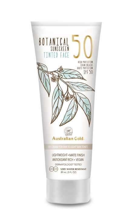 Australian Gold Kasvitieteellinen sävytetty kasvovoide SPF 50 88 ml - Vaalea/kevyt ryhmässä KAUNEUS JA TERVEYS / Ihonhoito / Rusketus / Aurinkosuoja @ TP E-commerce Nordic AB (C80569)