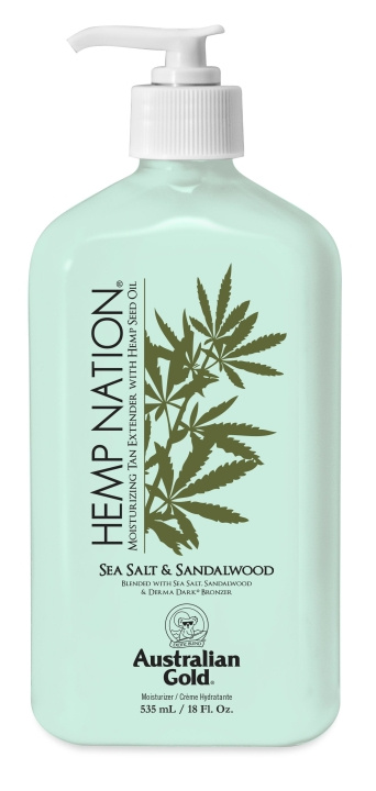 Australian Gold Hemp Nation Merisuola & Sandalwood Tan Extender Body Lotion 535 ml ryhmässä KAUNEUS JA TERVEYS / Ihonhoito / Kehon hoito / Vartalovoide @ TP E-commerce Nordic AB (C80573)