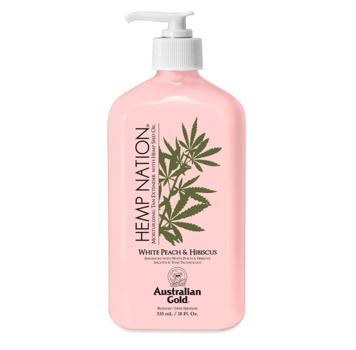 Australian Gold Hemp Nation White Peach & Hibiscus Tan Extender Body Lotion 535 ml ryhmässä KAUNEUS JA TERVEYS / Ihonhoito / Kehon hoito / Vartalovoide @ TP E-commerce Nordic AB (C80574)