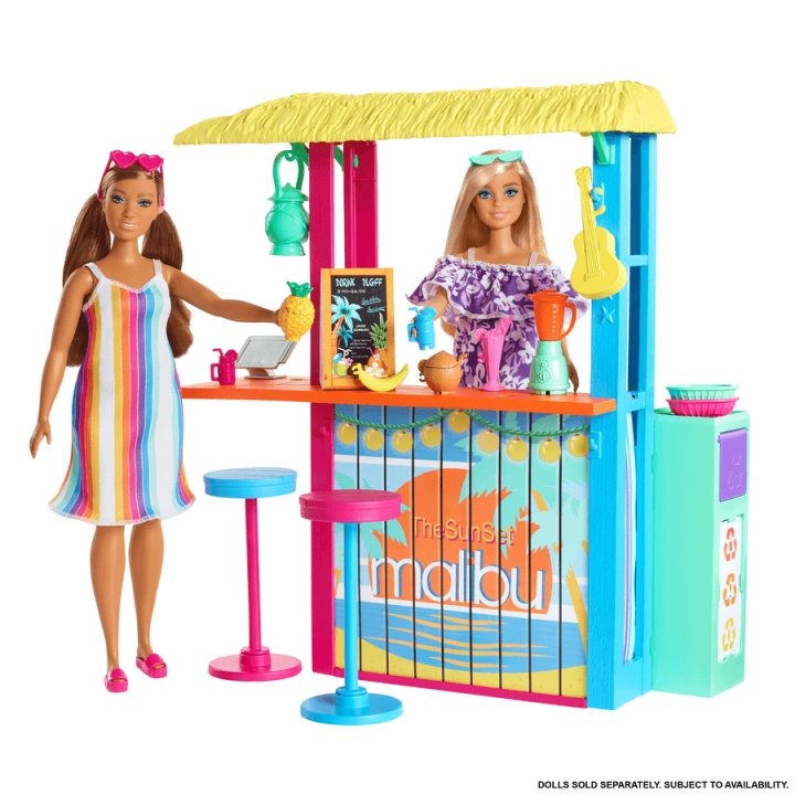 Barbie Ocean Beach Shack -leikkikalusto (GYG23) ryhmässä LELUT, TUOTTEET LAPSILLE JA VAUVOILLE / Leikkikalut, Askartelu &Pelit / Nuket & Tarvikkeet @ TP E-commerce Nordic AB (C80606)