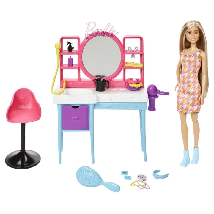 Barbie Hiussalonki (HKV00) ryhmässä LELUT, TUOTTEET LAPSILLE JA VAUVOILLE / Leikkikalut, Askartelu &Pelit / Nuket & Tarvikkeet @ TP E-commerce Nordic AB (C80680)