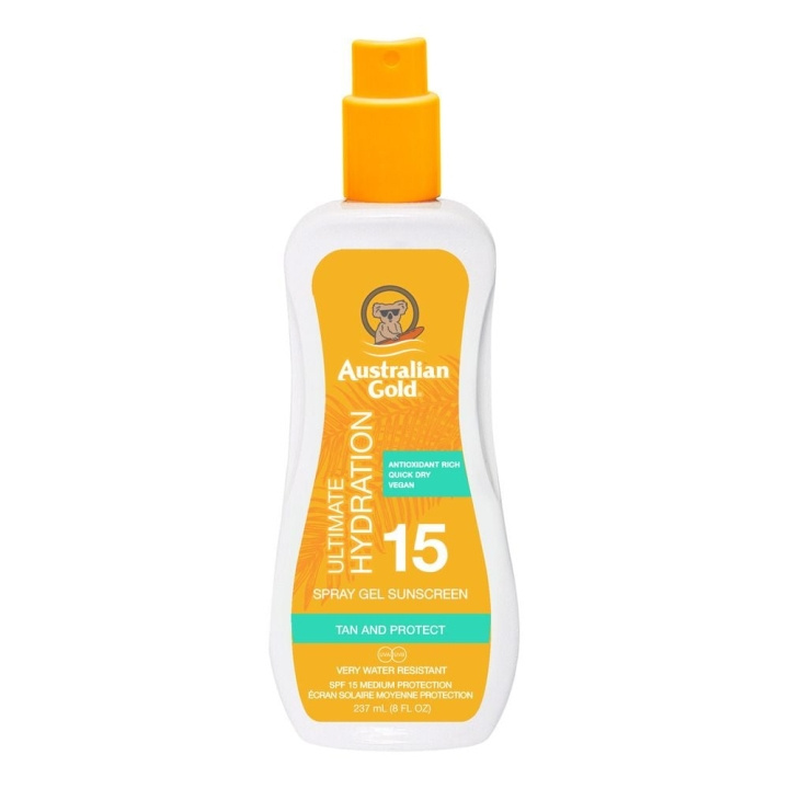 Australian Gold Ultimate Hydration Spray Gel SPF 15 237 ml ryhmässä KAUNEUS JA TERVEYS / Ihonhoito / Rusketus / Aurinkosuoja @ TP E-commerce Nordic AB (C80735)