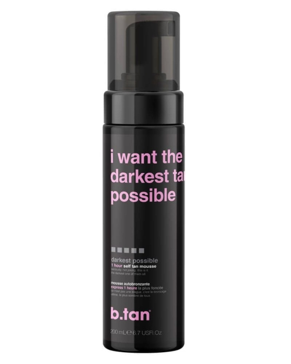 b.tan I Want The Darkest Tan Possible Rusketusvaahto 200 ml ryhmässä KAUNEUS JA TERVEYS / Ihonhoito / Rusketus / Itseruskettava @ TP E-commerce Nordic AB (C80844)