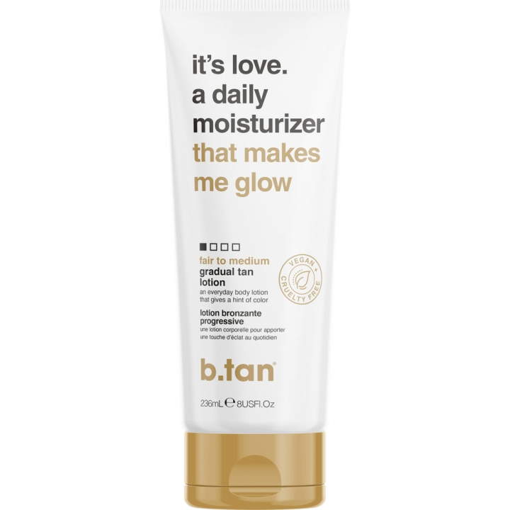 b.tan It\'s Love A Daily Moisturizer Gradual Tan Lotion 236 ml ryhmässä KAUNEUS JA TERVEYS / Ihonhoito / Rusketus / Itseruskettava @ TP E-commerce Nordic AB (C80850)