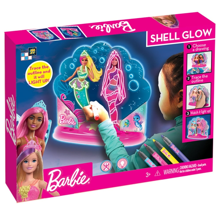 Barbie Yölamppu koriste - Shell Glow (AM-5112) ryhmässä LELUT, TUOTTEET LAPSILLE JA VAUVOILLE / Leikkikalut, Askartelu &Pelit / Nuket & Tarvikkeet @ TP E-commerce Nordic AB (C80884)