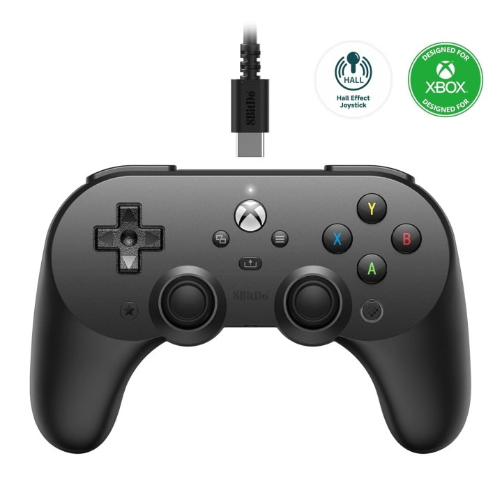 8Bitdo Pro 2 langallinen Xbox Gamepad Musta ryhmässä KODINELEKTRONIIKKA / Pelikonsolit & Tarvikkeet / Xbox One @ TP E-commerce Nordic AB (C80903)