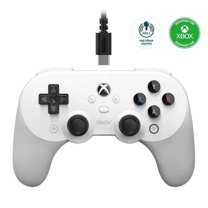 8Bitdo Pro 2 langallinen Xbox Gamepad valkoinen ryhmässä KODINELEKTRONIIKKA / Pelikonsolit & Tarvikkeet / Xbox Series X @ TP E-commerce Nordic AB (C80904)