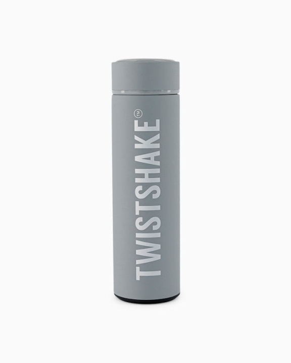 Twistshake Kuuma- tai kylmäpullo pastellinharmaa 420 ml ryhmässä LELUT, TUOTTEET LAPSILLE JA VAUVOILLE / Syö ja juo / Tuttipullot & Tarvikkeet @ TP E-commerce Nordic AB (C80997)