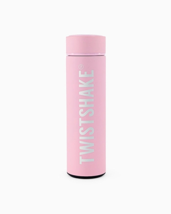 Twistshake Kuuma- tai kylmäpullo Pastel Pink 420 ml ryhmässä LELUT, TUOTTEET LAPSILLE JA VAUVOILLE / Syö ja juo / Tuttipullot & Tarvikkeet @ TP E-commerce Nordic AB (C80998)