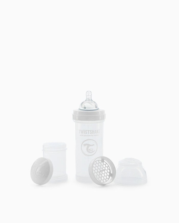 Twistshake Anti-Colic tuttipullo valkoinen 260 ml ryhmässä LELUT, TUOTTEET LAPSILLE JA VAUVOILLE / Syö ja juo / Tuttipullot & Tarvikkeet @ TP E-commerce Nordic AB (C81003)