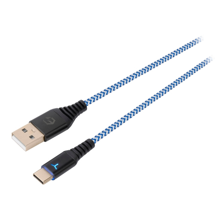 EgoGear Cable SCH10 White/Blue Type-C 3m braided for PS5 ryhmässä KODINELEKTRONIIKKA / Pelikonsolit & Tarvikkeet / Sony PlayStation 5 @ TP E-commerce Nordic AB (C81325)