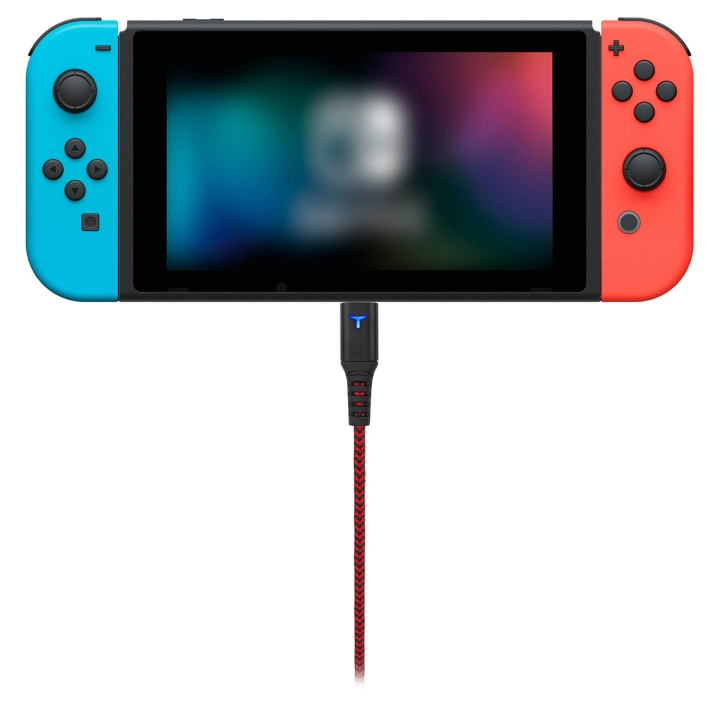 EgoGear Cable SCH10 Red/Black Type-C 3m braided for NSW ryhmässä KODINELEKTRONIIKKA / Pelikonsolit & Tarvikkeet / Nintendo Switch / Tarvikkeet @ TP E-commerce Nordic AB (C81419)