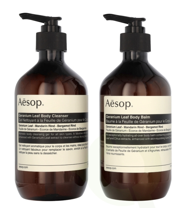 AESOP Geranium Leaf Duet 1000 ml 2x500ml ryhmässä KAUNEUS JA TERVEYS / Ihonhoito / Kehon hoito / Kylpy- ja suihkugeelit @ TP E-commerce Nordic AB (C81620)