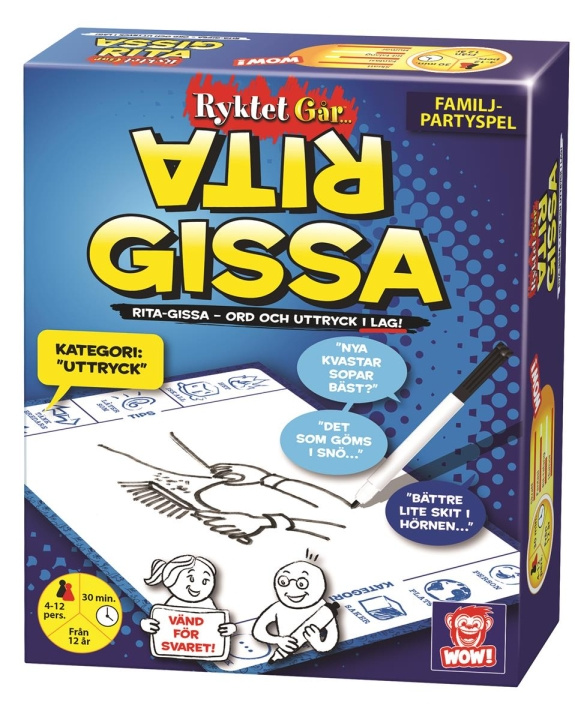 Plasto Ryktet går - Rita & Gissa (SE) ryhmässä LELUT, TUOTTEET LAPSILLE JA VAUVOILLE / Leikkikalut, Askartelu &Pelit / Seurapelit / Perhepelit @ TP E-commerce Nordic AB (C81866)