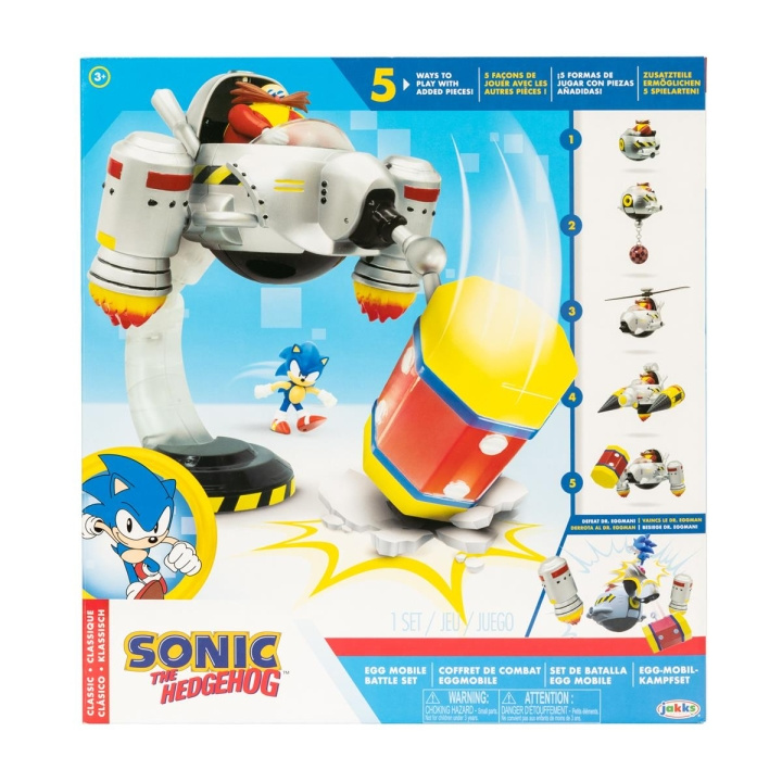 JAKKS Pacific Sonic the Hedgehog 2.5 tuuman leikkisetti Egg Mobile Battle -setti ryhmässä LELUT, TUOTTEET LAPSILLE JA VAUVOILLE / Leikkikalut, Askartelu &Pelit / Lelut @ TP E-commerce Nordic AB (C81890)