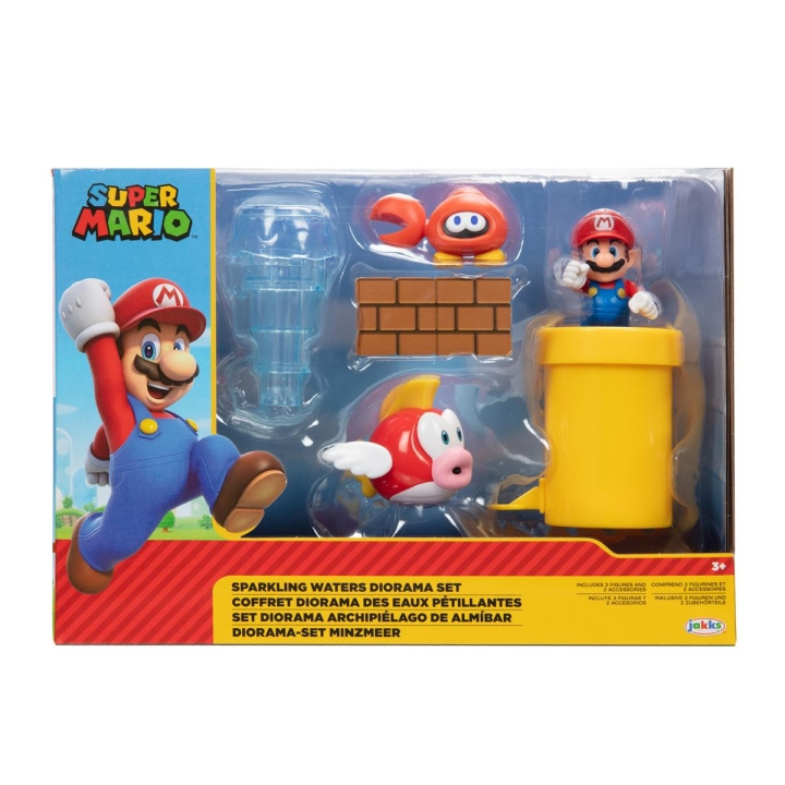 JAKKS Pacific Super Mario 2.5 tuuman dioraamasetti Sparkling Waters (Kuohuvat vedet) ryhmässä LELUT, TUOTTEET LAPSILLE JA VAUVOILLE / Leikkikalut, Askartelu &Pelit / Figuurit & miniatyyrit @ TP E-commerce Nordic AB (C81910)