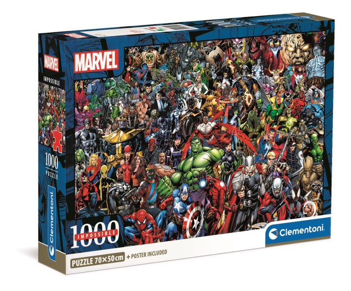 Clementoni 1000 kpl CB Impossible palapeli Marvel Avengers ryhmässä URHEILU, VAPAA-AIKA JA HARRASTUS / Harrastus / Palapeli @ TP E-commerce Nordic AB (C81964)