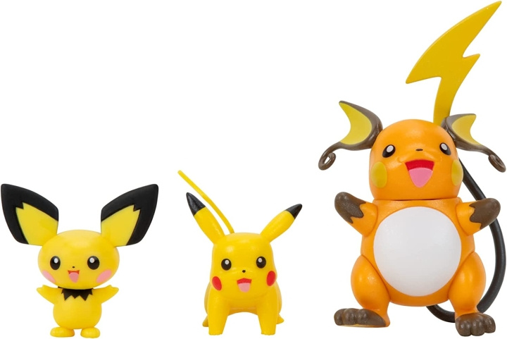 Pokémon Select Evolution 3-pack - Pikachu (PKW2778) ryhmässä LELUT, TUOTTEET LAPSILLE JA VAUVOILLE / Leikkikalut, Askartelu &Pelit / Figuurit & miniatyyrit @ TP E-commerce Nordic AB (C82414)