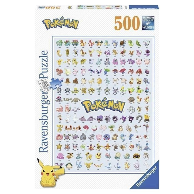 Pokémon Pokemon Puzzle - Original 151 (500 palaa) (12000511) ryhmässä URHEILU, VAPAA-AIKA JA HARRASTUS / Harrastus / Palapeli @ TP E-commerce Nordic AB (C82416)