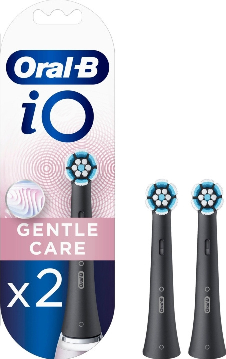 Oral B iO Gentle Care Black -vaihtopäät 2ct ryhmässä KAUNEUS JA TERVEYS / Suunhoito / Sähköhammasharjat Tarvikkeet @ TP E-commerce Nordic AB (C82440)