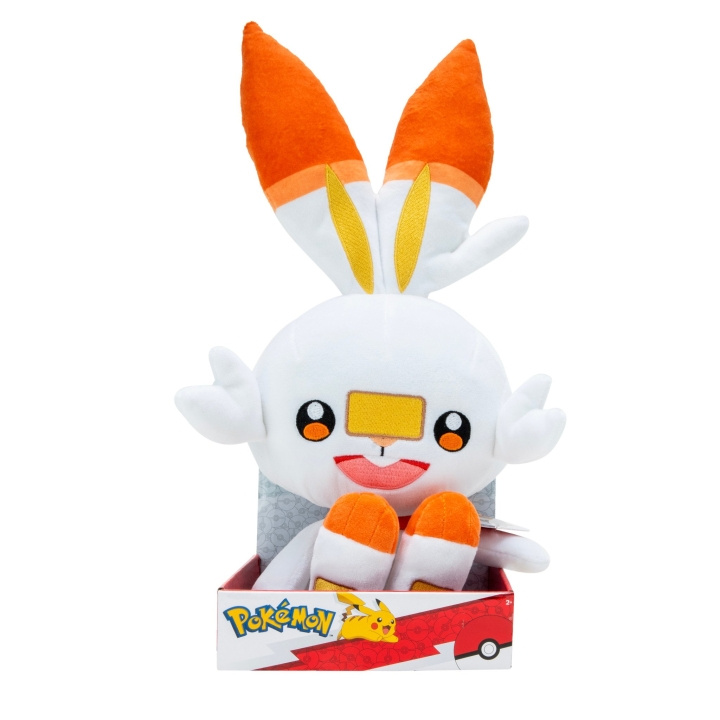 Pokémon Pehmo - 30 cm - Scorbunny (PKW3107) ryhmässä LELUT, TUOTTEET LAPSILLE JA VAUVOILLE / Lelut vauvoille (0-3v) / Pehmolelut @ TP E-commerce Nordic AB (C82518)