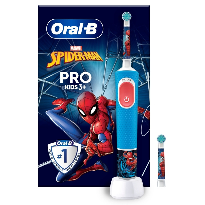 Oral B Vitality Pro Kids Hämähäkkimies sähköhammasharja HBOX ryhmässä KAUNEUS JA TERVEYS / Suunhoito / Sähköhammasharjat @ TP E-commerce Nordic AB (C82526)