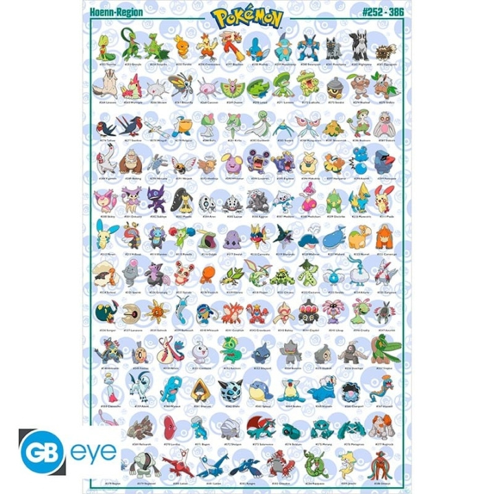 Abysse POKEMON - Juliste Maxi 91.5x61 - Hoenn Pokemon - Poster Maxi 91.5x61 - Hoenn Pokemon ryhmässä URHEILU, VAPAA-AIKA JA HARRASTUS / Hauskat tavarat / Hauskat tavarat @ TP E-commerce Nordic AB (C82534)