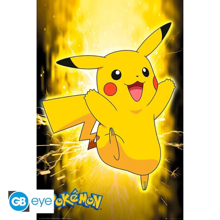 Abysse POKEMON - Juliste Maxi 91.5x61 - Pikachu Neon - Pikachu Neon ryhmässä URHEILU, VAPAA-AIKA JA HARRASTUS / Hauskat tavarat / Hauskat tavarat @ TP E-commerce Nordic AB (C82773)