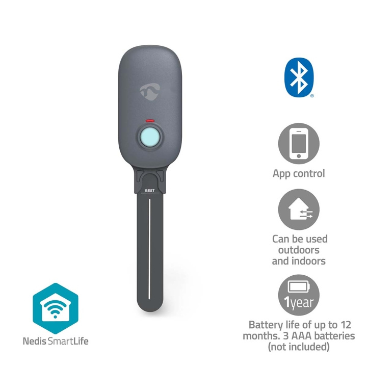 Nedis SmartLife maaperän kosteusmittari | Bluetooth® | Paristokäyttöinen | IP55 | 0 - 100 % | Android™ / IOS ryhmässä KOTI, TALOUS JA PUUTARHA / Älykodit / Älykkäät anturit @ TP E-commerce Nordic AB (C82804)