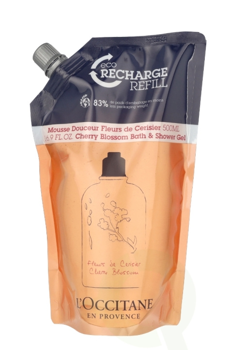 L\'Occitane Cherry Blossom Bath & Shower Gel - Refill 500 ml ryhmässä KAUNEUS JA TERVEYS / Ihonhoito / Kehon hoito / Kylpy- ja suihkugeelit @ TP E-commerce Nordic AB (C82873)