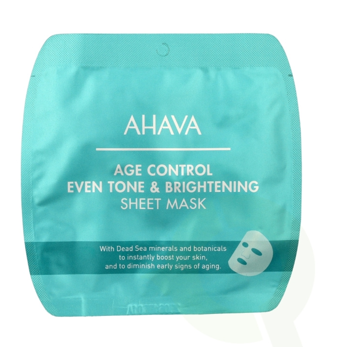 Ahava T.T.S. Age Control Even Tone & Bright. Sheet Mask 17 g ryhmässä KAUNEUS JA TERVEYS / Ihonhoito / Kasvot / Naamiot @ TP E-commerce Nordic AB (C82885)