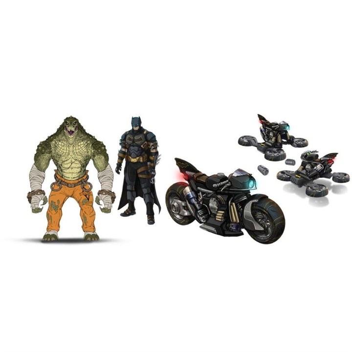 BATMAN Lepakkopyörä, jossa 10 cm Killer Croc & BATMAN (6067444) ryhmässä LELUT, TUOTTEET LAPSILLE JA VAUVOILLE / Leikkikalut, Askartelu &Pelit / Lelut @ TP E-commerce Nordic AB (C83034)