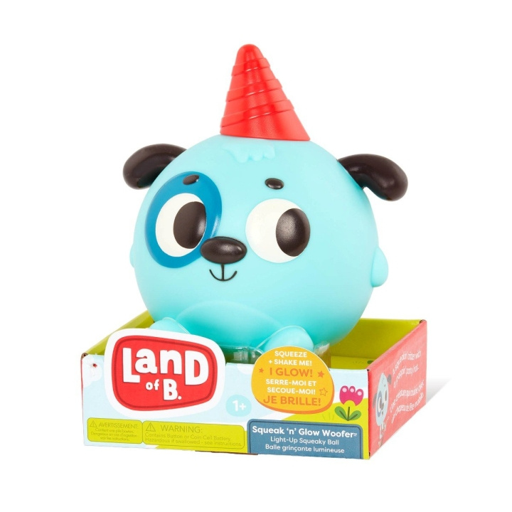 B Toys Land of B, Squeak \'n\' Glow Woofer - (705000) ryhmässä LELUT, TUOTTEET LAPSILLE JA VAUVOILLE / Leikkikalut, Askartelu &Pelit / Lelut @ TP E-commerce Nordic AB (C83056)