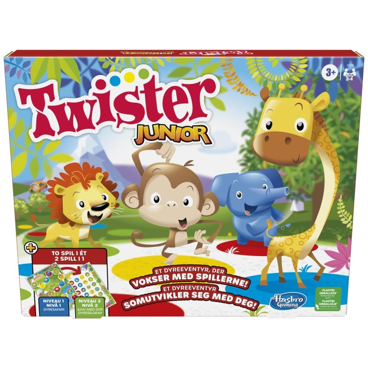 Hasbro Twister Junior 2 peliä yhdessä (DK/NO) ryhmässä LELUT, TUOTTEET LAPSILLE JA VAUVOILLE / Peli / Lautapelit @ TP E-commerce Nordic AB (C83272)